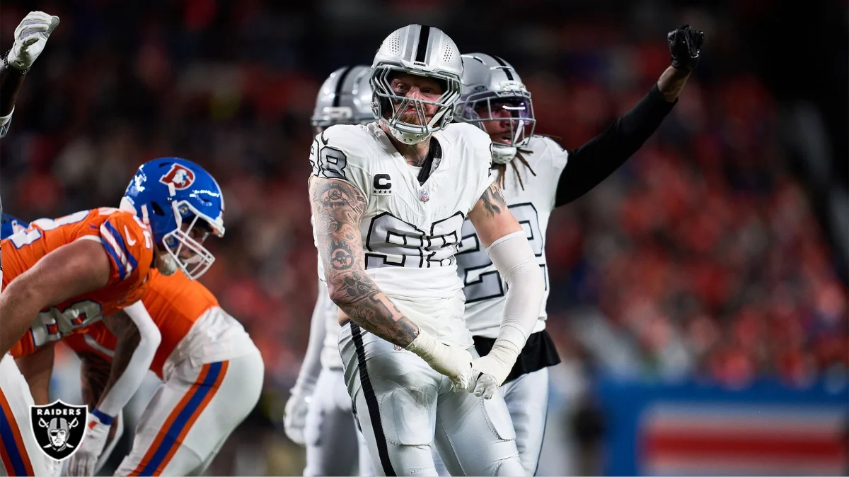 Las Vegas Raiders defensive end Maxx Crosby (98) Matt Aguirre/Las Vegas Raiders (via: raiders.com))